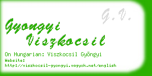 gyongyi viszkocsil business card